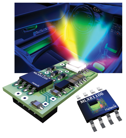 Melexis is targeting automotive ambient lighting systems Melexis is targeting automotive ambient lighting systems